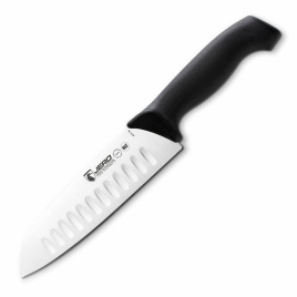 Нож кухонный сантоку JERO Professional 4818TR, 180 мм,  черный