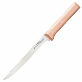 Нож кухонный филейный Opinel 121 Tradition Inox 001821, 180 мм, бук
