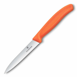 Нож кухонный овощной Victorinox 6.7739.C1, 100 мм, оранжевый