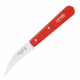 Нож кухонный овощной Opinel 114 Tradition Inox 003127, 70 мм, красный