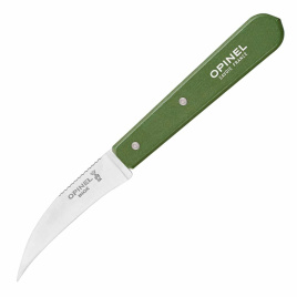 Нож кухонный овощной Opinel 114 Tradition Inox 003130, 70 мм, зеленый
