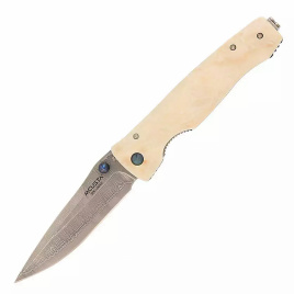 Нож складной Mcusta Tactility Elite Damascus MC-0126D, 94 мм, белый