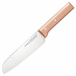 Нож кухонный сантоку Opinel 119 Tradition Inox 001819, 170 мм, бук