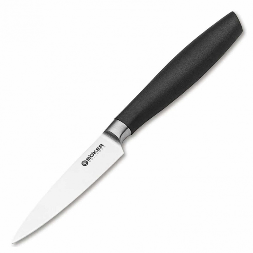 Нож кухонный овощной Boker Core 130810, 90 мм, черный фото 1