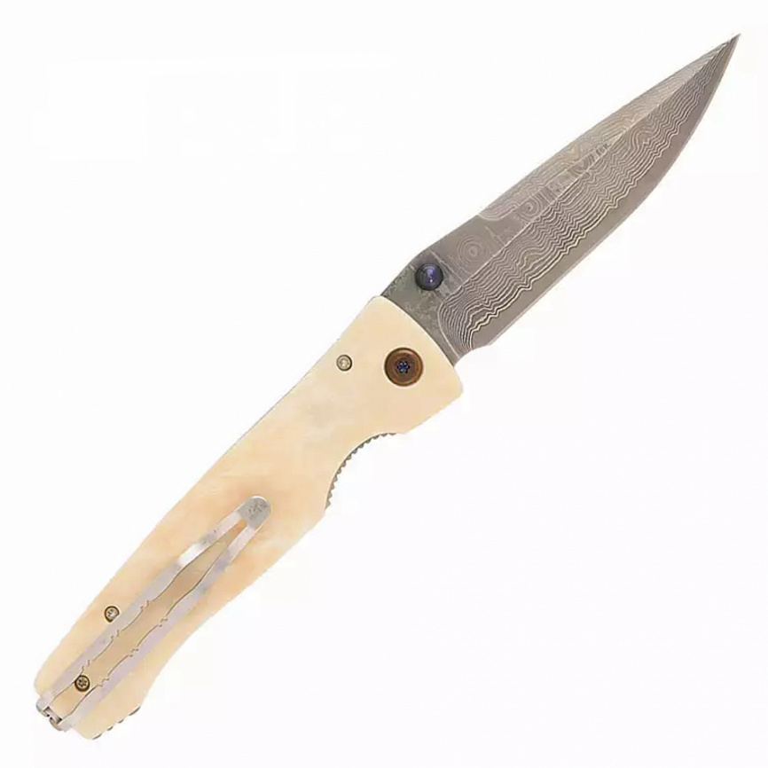 Нож складной Mcusta Tactility Elite Damascus MC-0126D, 94 мм, белый фото 2