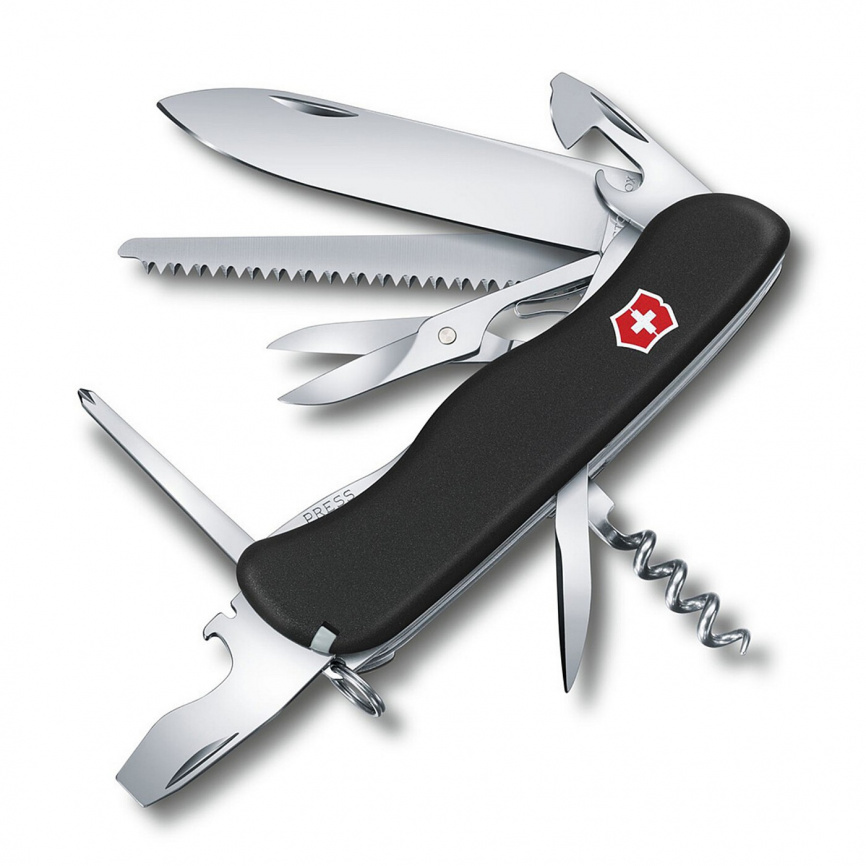 Нож складной Victorinox Outrider 0.8513.3, 86 мм, чёрный фото 1