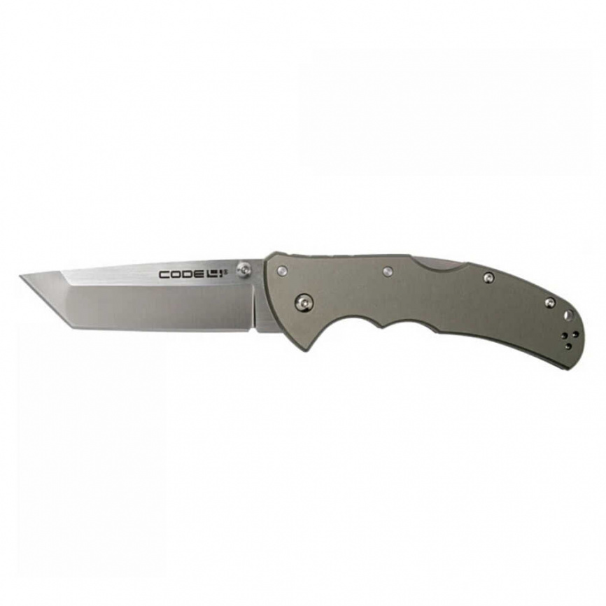 Нож складной Cold Steel Code-4 Tanto Plain 58PT, 89 мм, алюминий фото 5
