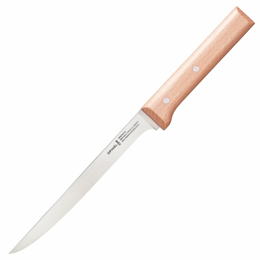 Нож кухонный филейный Opinel 121 Tradition Inox 001821, 180 мм, бук фото 1