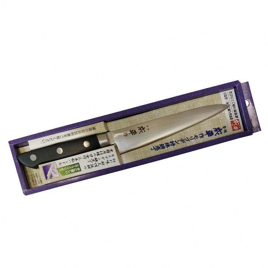 Нож кухонный универсальный Fuji Cutlery FC-41, 145 мм,  черный фото 3