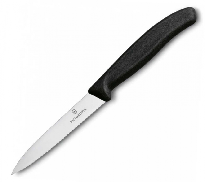 Нож кухонный овощной Victorinox 6.7733, 100 мм,  черный фото 1