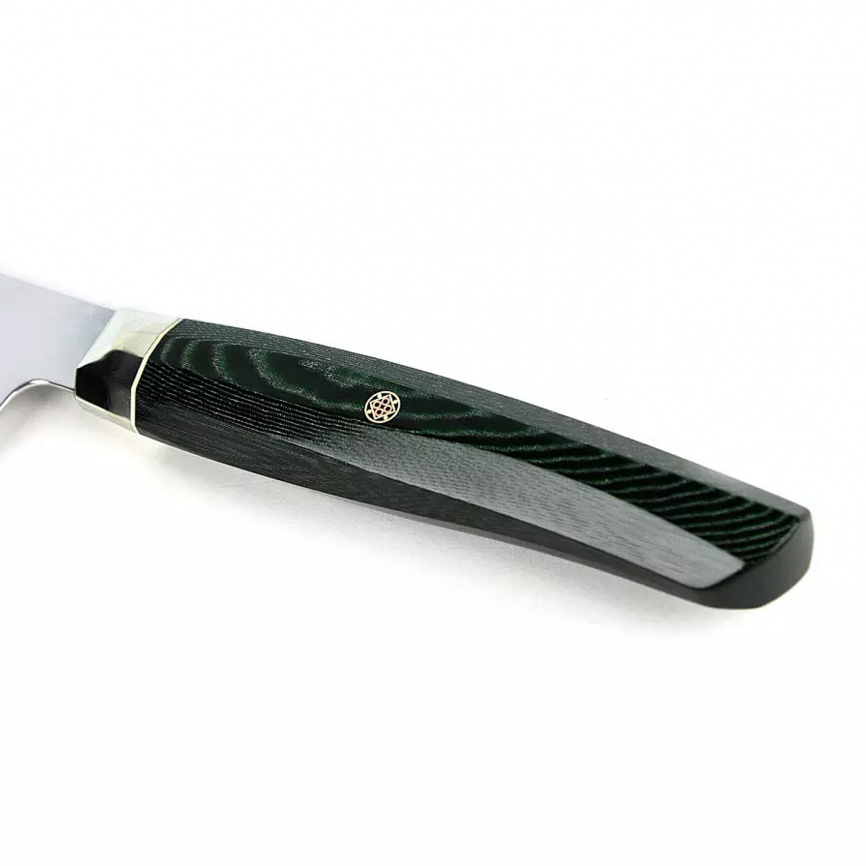 Нож кухонный шеф Mcusta Zanmai Revolution Green ZRG-1205G, 210 мм, микарта фото 4