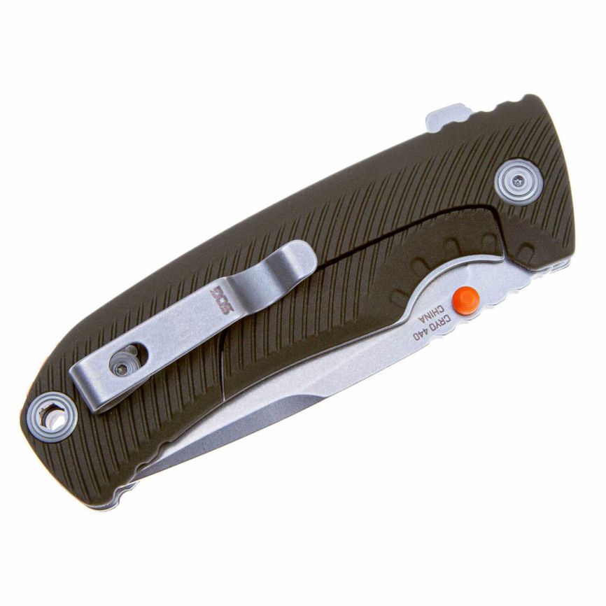 Нож складной SOG Tellus FLK Olive Drab 14-06-01-43, 93 мм, зеленый фото 4