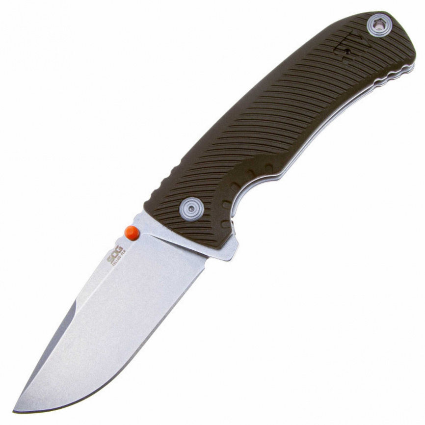Нож складной SOG Tellus FLK Olive Drab 14-06-01-43, 93 мм, зеленый фото 1
