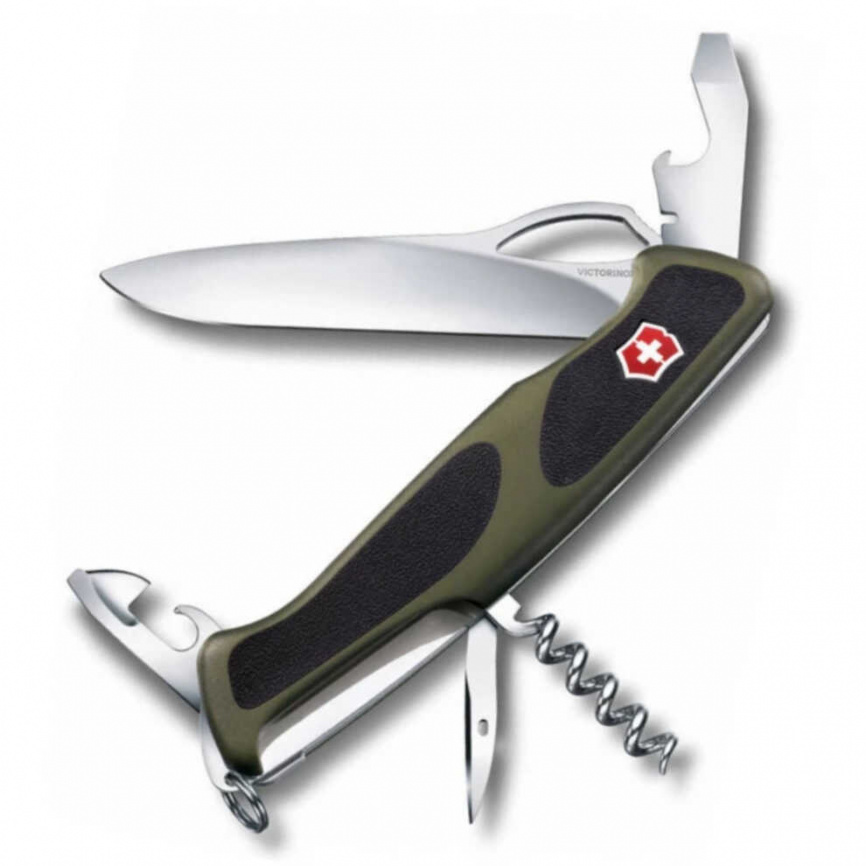 Нож складной Victorinox Rangergrip 61 0.9553.MC4, 97 мм, зеленый фото 1