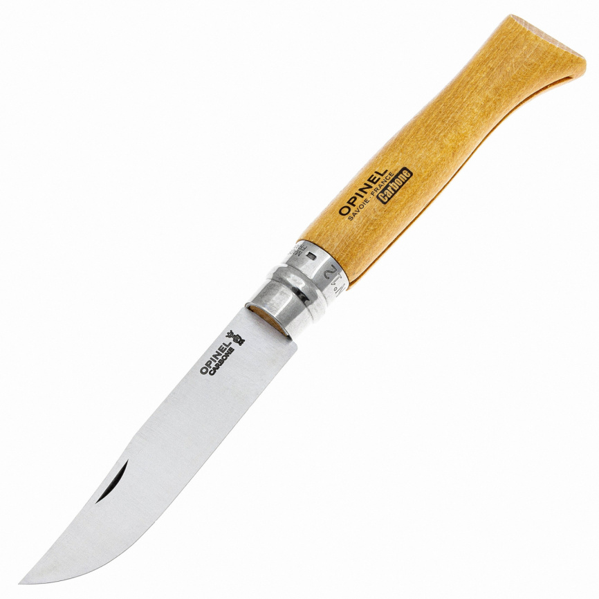 Нож складной Opinel 12 Tradition Carbone 113120, 120 мм, бук фото 1
