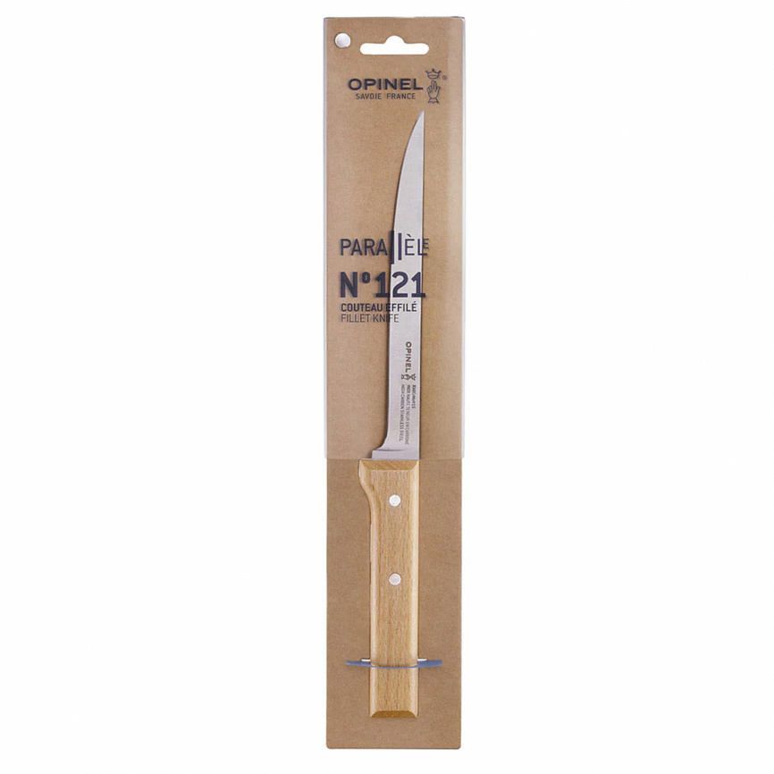 Нож кухонный филейный Opinel 121 Tradition Inox 001821, 180 мм, бук фото 2