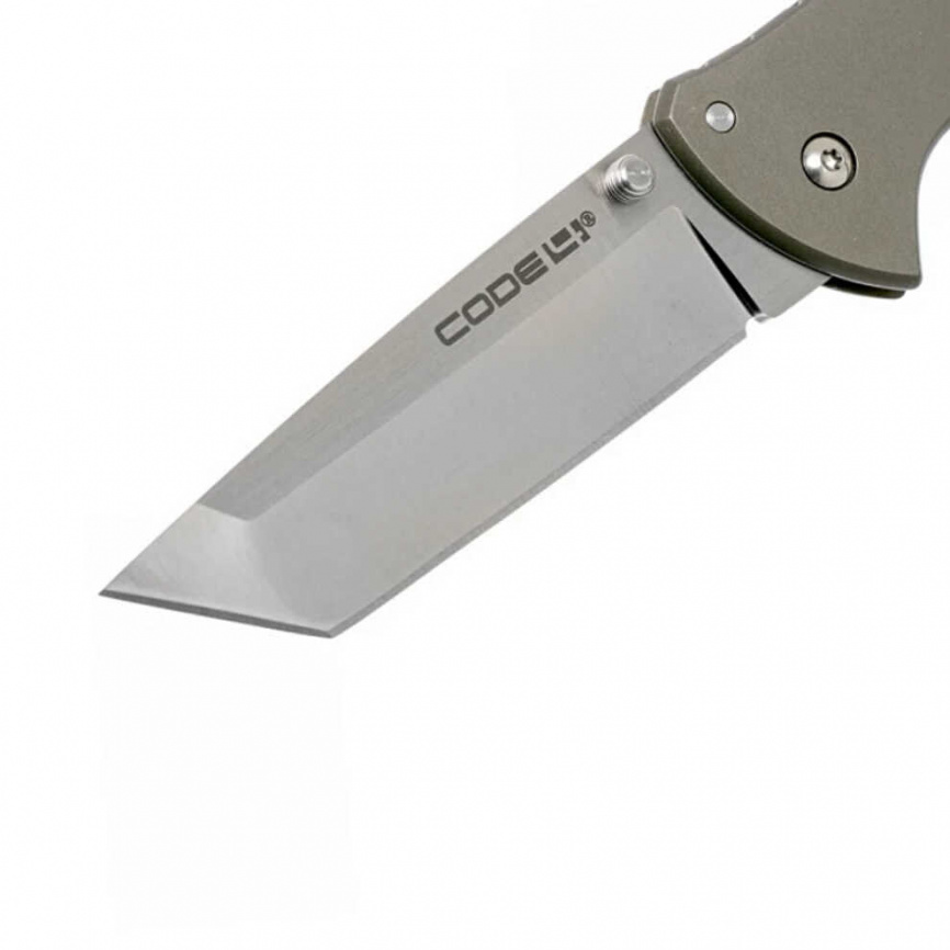 Нож складной Cold Steel Code-4 Tanto Plain 58PT, 89 мм, алюминий фото 6