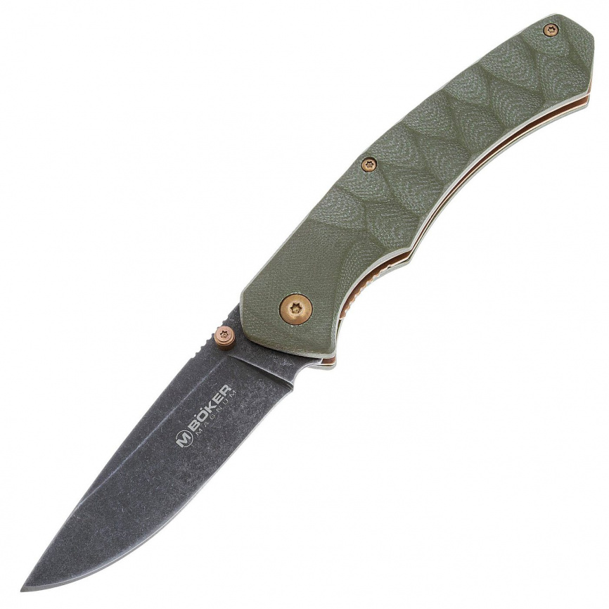 Нож складной Boker Iguanodon 01SC072, 80 мм, зеленый фото 1