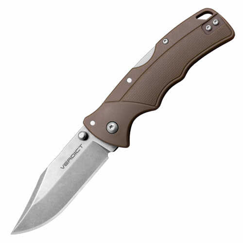 Нож складной Cold Steel FL-C3CPSSFDE Verdict, 76 мм, коричневый фото 1