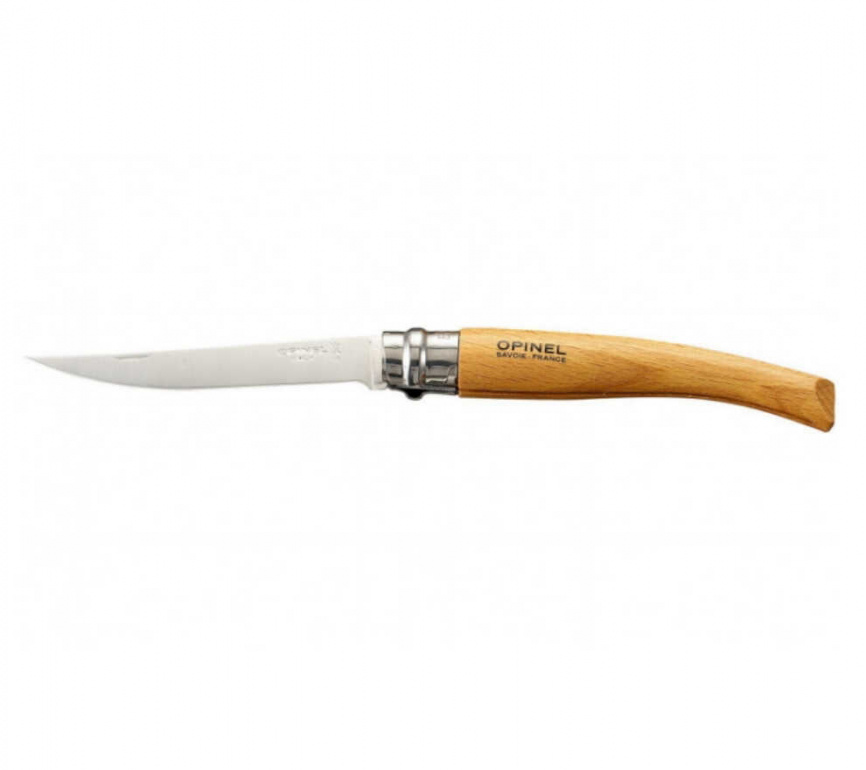 Нож складной филейный Opinel 10 Slim Inox 000517, 100 мм, бук фото 2