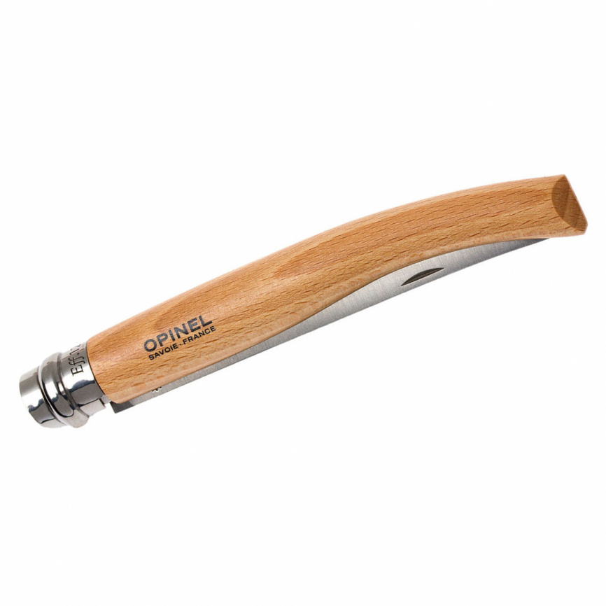 Нож складной филейный Opinel 12 Slim Inox 000518, 120 мм, бук фото 3